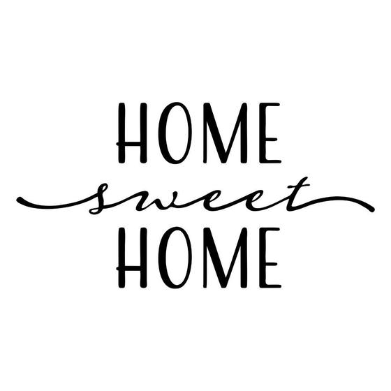 Imagem de Placa decorativa "Home Sweet Home" Aplique mdf