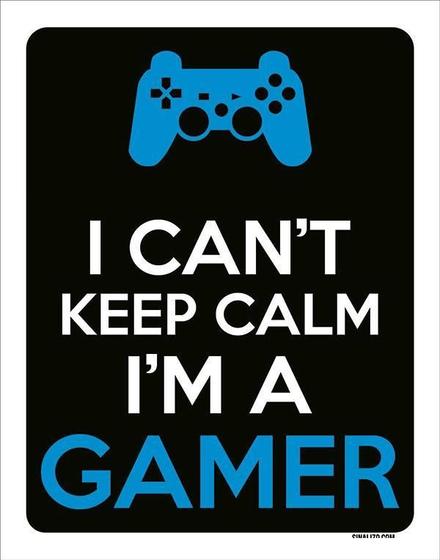 Imagem de Placa Decorativa - I Can'T Keep Calm Gamer Ps 18X23