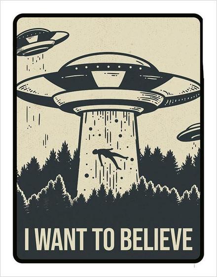 Imagem de Placa Decorativa - I Want To Believe Aliens Alienigena 27X35