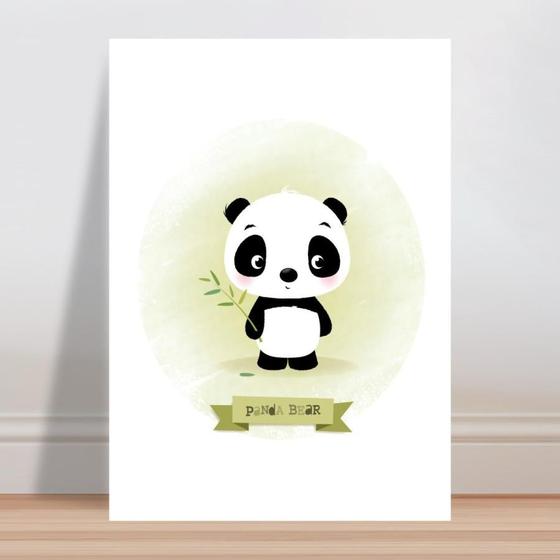 Imagem de Placa decorativa infantil animal panda 