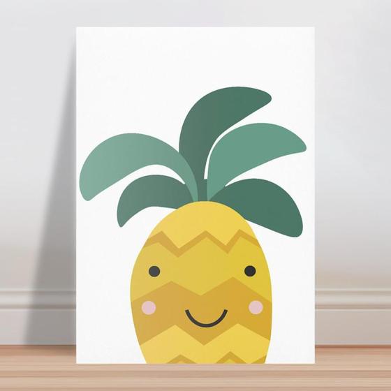 Imagem de Placa decorativa infantil cozinha desenho abacaxi