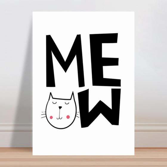 Imagem de Placa decorativa infantil desenho gato