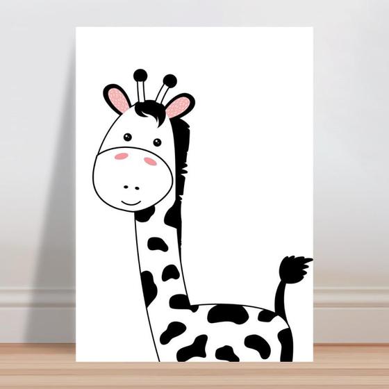 Imagem de Placa decorativa infantil Girafa Bebê Zoo