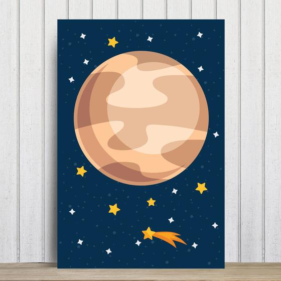 Imagem de Placa Decorativa Infantil MDF Sistema Solar Jupiter 30x40cm