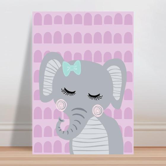 Imagem de Placa decorativa infantil menina elefante