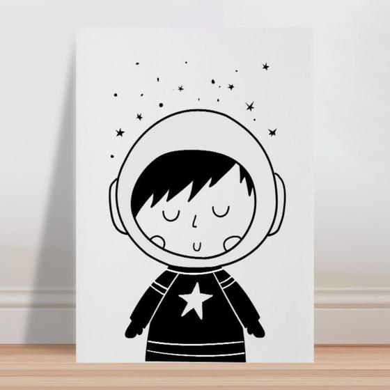 Imagem de Placa decorativa infantil menino astronauta