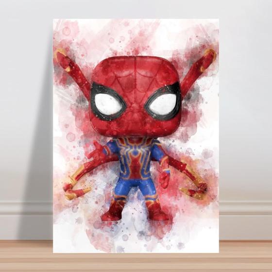 Imagem de Placa decorativa infantil Personagem Spider man em aquarela 