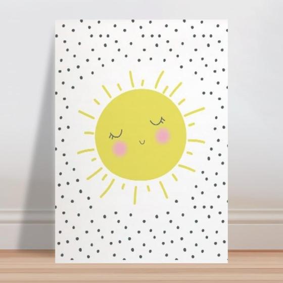 Imagem de Placa decorativa infantil sol sorrindo 