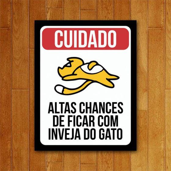 Imagem de Placa Decorativa Inveja do Gato