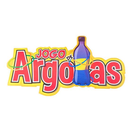 Imagem de Placa Decorativa Jogo de Argolas - 50cm x 21cm - Extra Festas