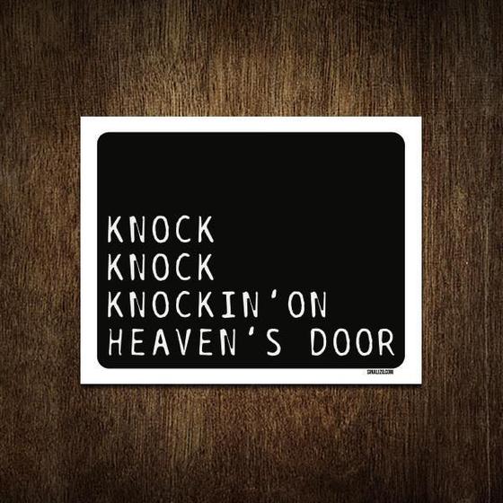 Imagem de Placa Decorativa - Knock Knockin'On Heaven'S Door 27X35