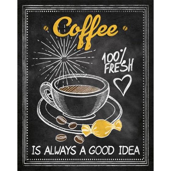 Imagem de Placa Decorativa Litoarte 24x19cm - Coffee Is...