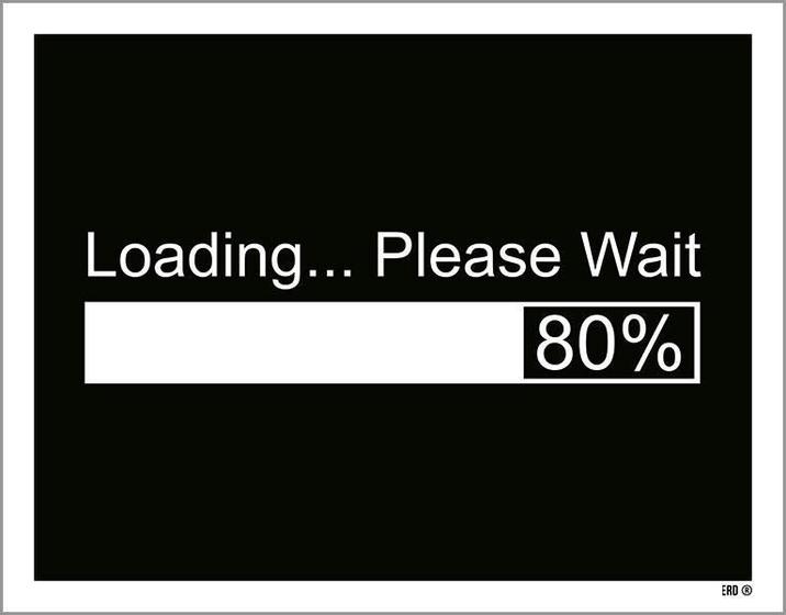 Imagem de Placa Decorativa - Loading Please Wait 18X23