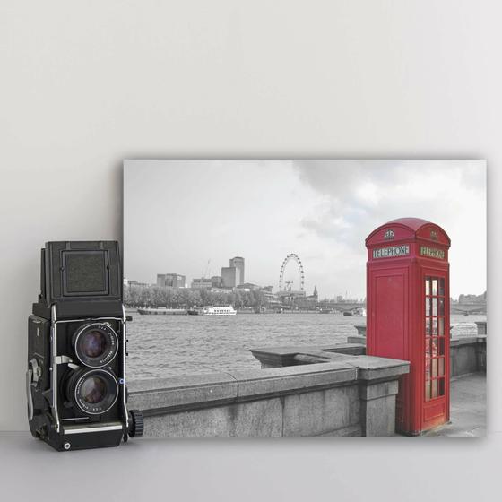 Imagem de Placa Decorativa Londres MDF Cabine Telefone 20x30cm