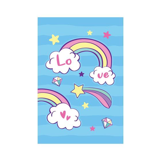 Imagem de Placa Decorativa Love Arco Íris Céu Encantado 30x40cm