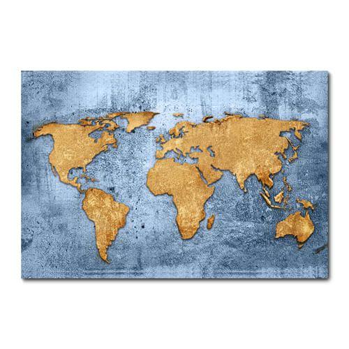 Imagem de Placa Decorativa - Mapa Mundi - 1260plmk