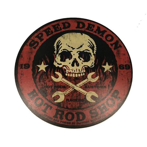 Imagem de Placa Decorativa MDF 35x35 Personalizado Caveira Speed Demon