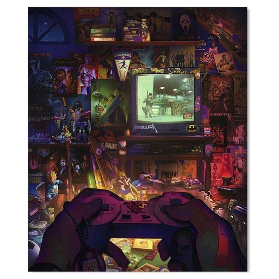 Imagem de Placa Decorativa Mdf Ambientes 30 Cm X 20 Cm Gamer Game