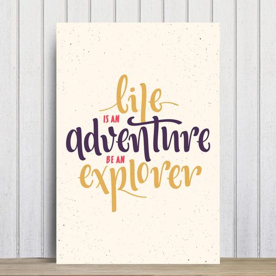 Imagem de Placa Decorativa MDF Frase Be Explorer  30x40