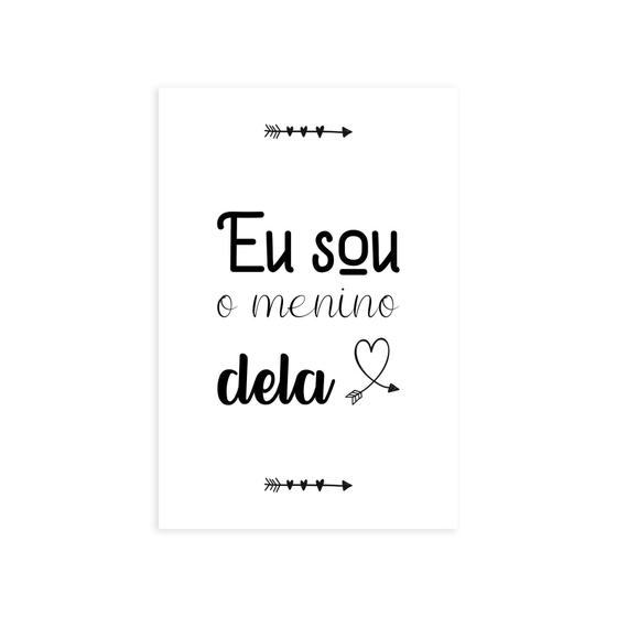 Imagem de Placa Decorativa MDF Frase Namorados Menino Dela 30x40cm