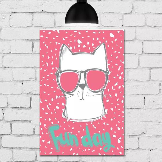 Imagem de Placa Decorativa MDF Fun Cat