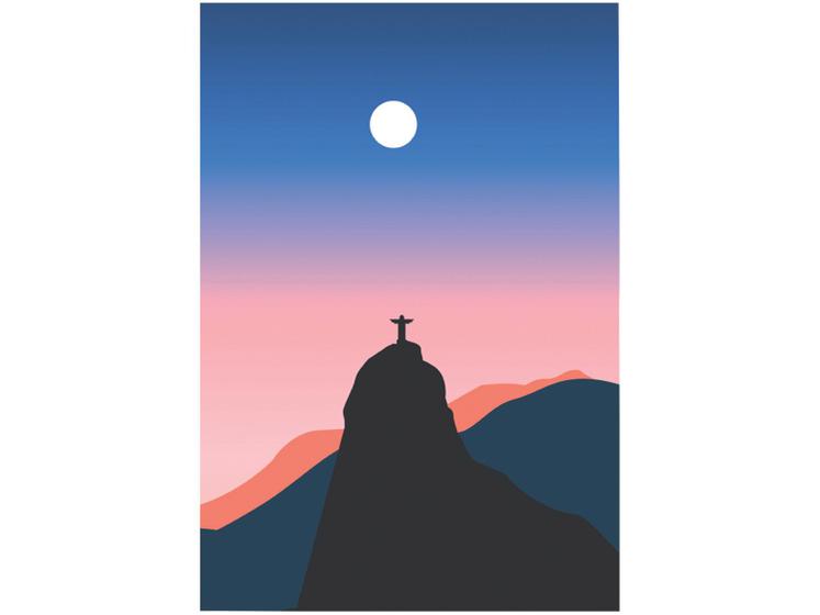 Imagem de Placa Decorativa MDF Rio Noite 20x29cm 