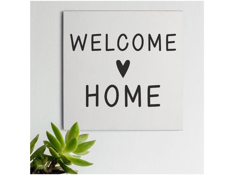 Imagem de Placa Decorativa MDF Welcome 20x20cm - Design Up Living