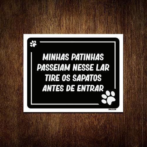 Imagem de Placa Decorativa - Minhas Patinhas Passeiam Nesse Lar 36X46