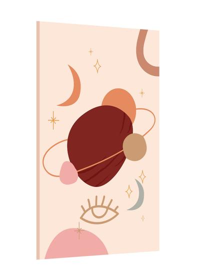 Imagem de Placa decorativa - minimalista místico lua planeta