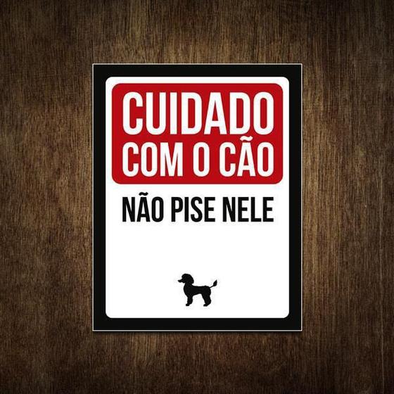 Imagem de Placa Decorativa - Não Pise Nele Poodle 27X35