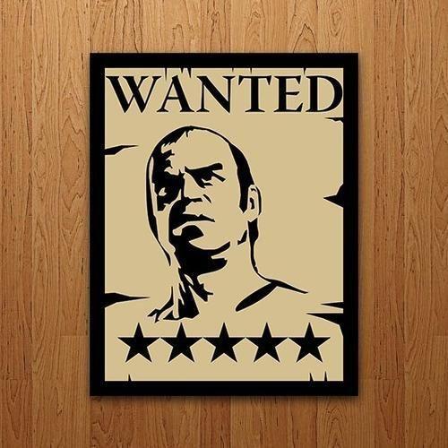 Imagem de Placa Decorativa Nerd - Wanted Gta (27X35)