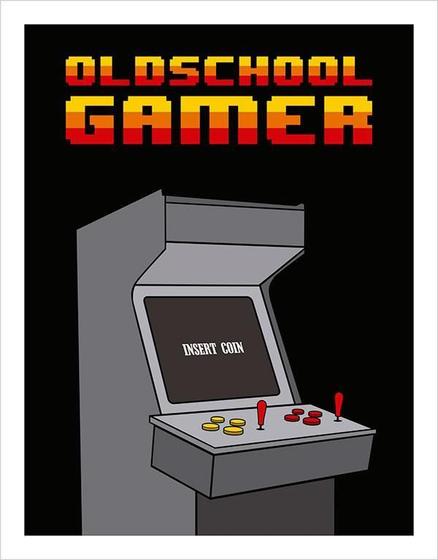 Imagem de Placa Decorativa - Oldschool Gamer Fliperama (27X35)