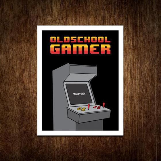 Imagem de Placa Decorativa - Oldschool Gamer Fliperama