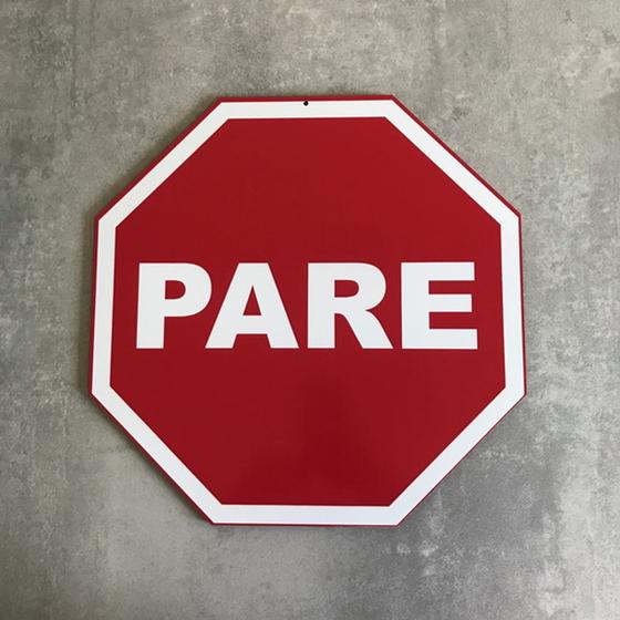 Imagem de Placa Decorativa Pare