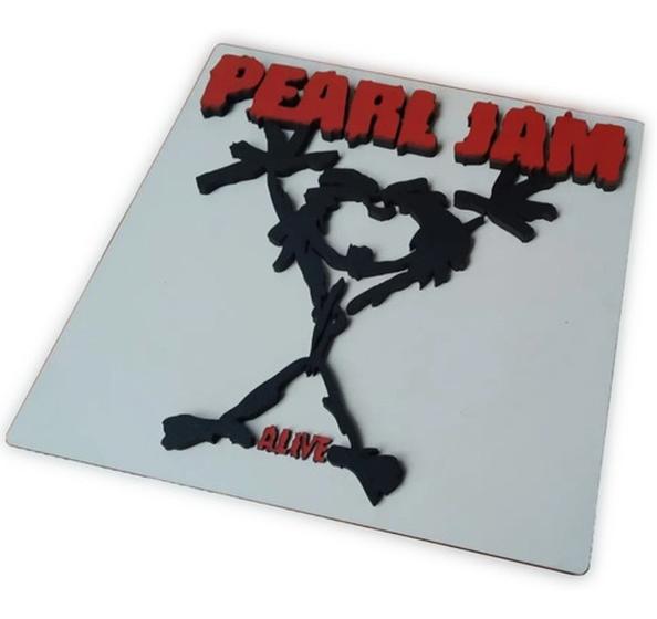 Imagem de Placa Decorativa Pearl Jam Em Alto Relevo, Bandas 44cm