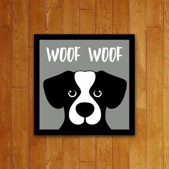 Imagem de Placa Decorativa Pet - Woof Woof Cão Cachorro