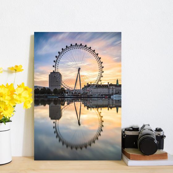 Imagem de Placa Decorativa Roda Gigante Londres London Eye 30x40cm