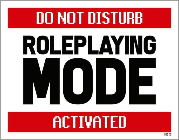 Imagem de Placa Decorativa - Roleplaying Mode Activated 27X35