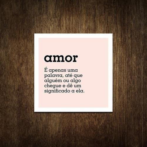 Imagem de Placa Decorativa - Significado Do Amor 36X36