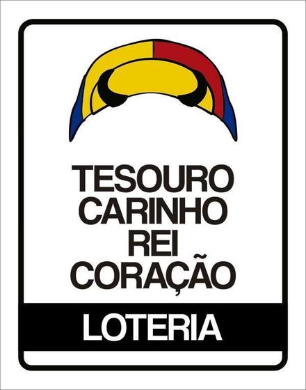 Imagem de Placa Decorativa - Tesouro Coração Rei Carinho Loteria 18X23