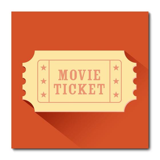 Imagem de Placa Decorativa - Ticket - Cinema - 1325plmk