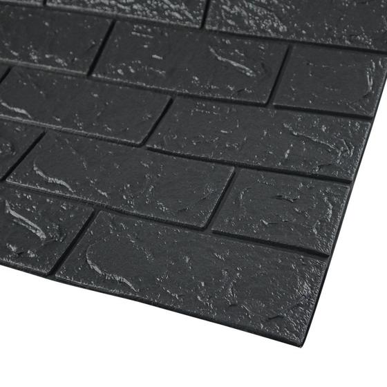 Imagem de Placa Decorativa Tijolinho Tijolo Preto 3D 70X77CM 