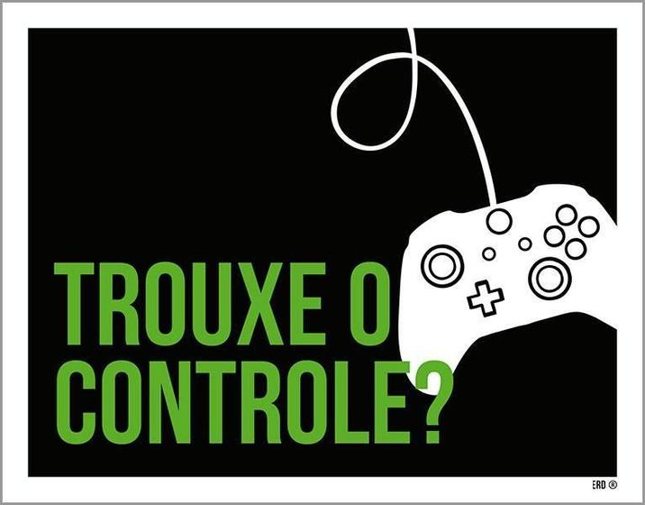 Imagem de Placa Decorativa - Trouxe Controle Xb 27X35