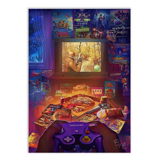 Imagem de Placa Decorativa Videogame Retro Gamer Jogos Classicos 02