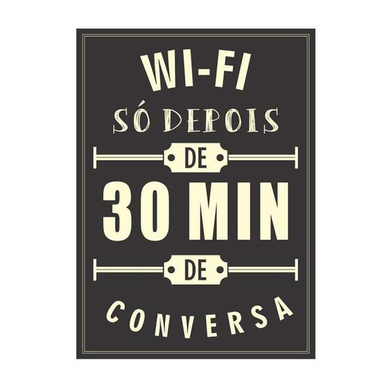 Imagem de Placa decorativa Wi Fi 20x30 cm Preto