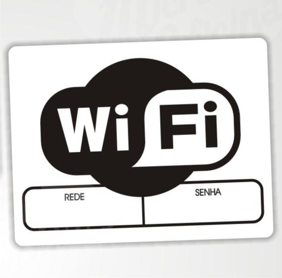 Placa Decorativa Wifi Em Pvc 2mm - Modelo 3 Menor preço em Placa Decorativa Wifi Em Pvc 2mm - Modelo 3