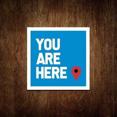 Imagem de Placa Decorativa - You Are Here Você Está Aqui (36X36)