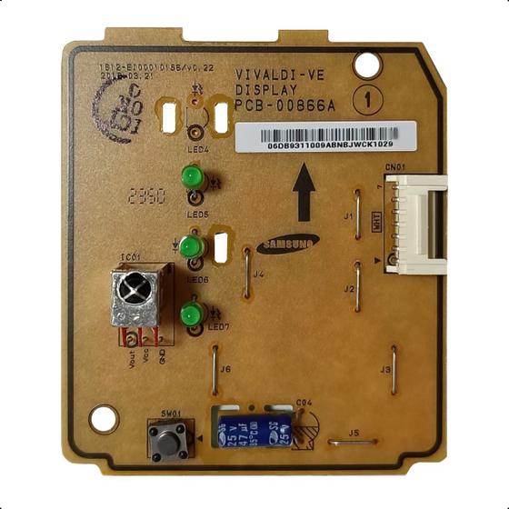 Imagem de Placa Display Ar Condicionado Samsung 9 12 18 24 Db93-11009a