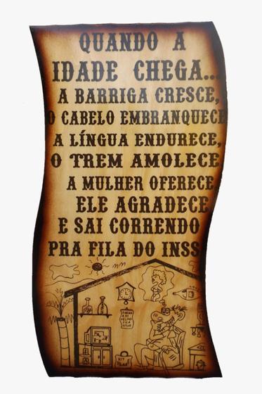 Imagem de Placa Dizeres em Madeira