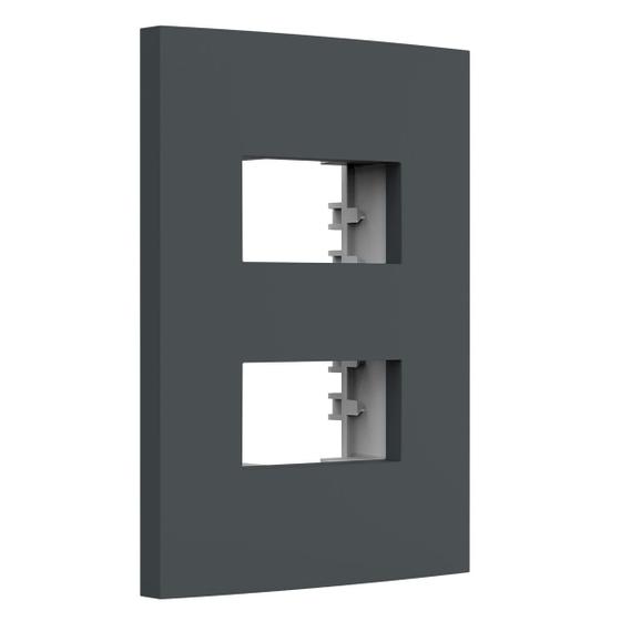 Imagem de Placa Dubai 4X2 2 Modulos Separados Com Suporte Volcano Matte Enerbras